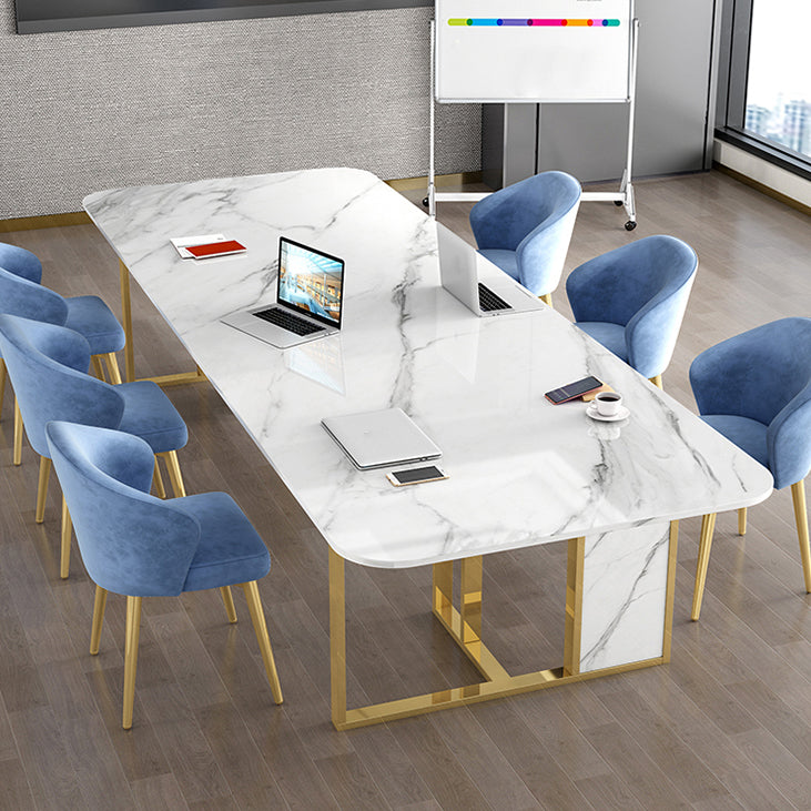 Rectangle Office Table Industrial Sintered Stone Meeting Desk