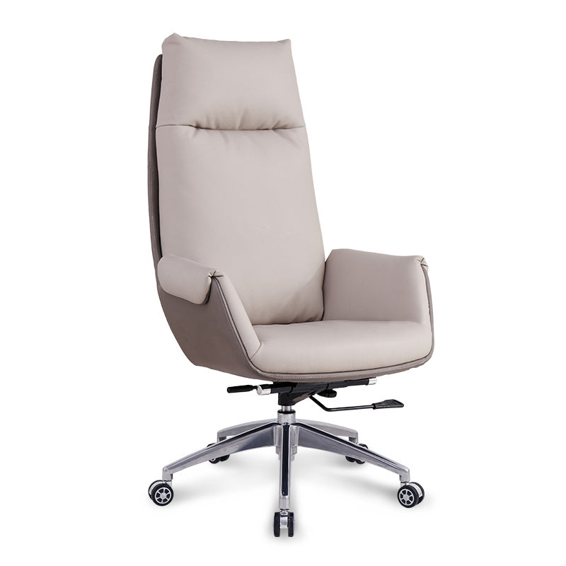 Modern Ergonomic Office Chair with High Back Chrome Metal Frame Executive Task Chair