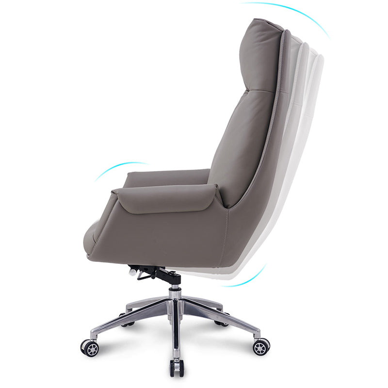 Modern Ergonomic Office Chair with High Back Chrome Metal Frame Executive Task Chair