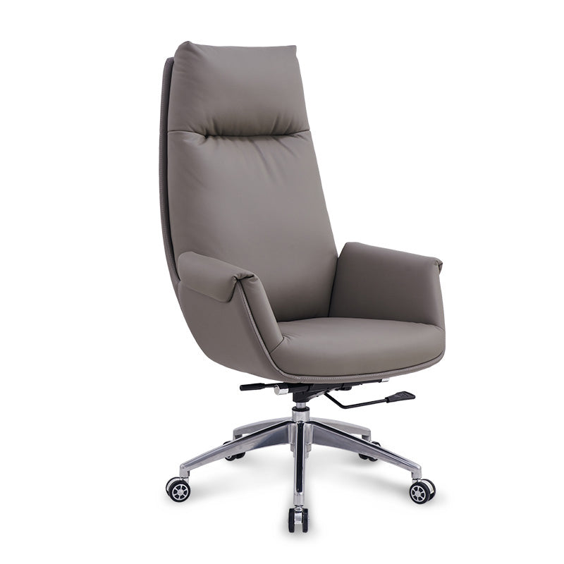 Modern Ergonomic Office Chair with High Back Chrome Metal Frame Executive Task Chair