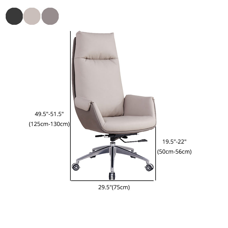 Modern Ergonomic Office Chair with High Back Chrome Metal Frame Executive Task Chair