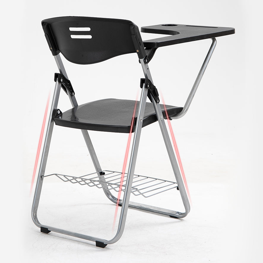 Modern Plastic and Metal Desk Chair with Mid Back Home Office Chair