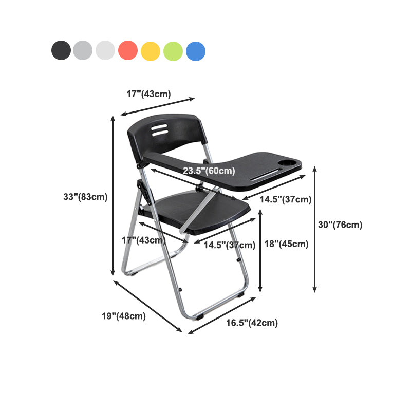 Modern Plastic and Metal Desk Chair with Mid Back Home Office Chair