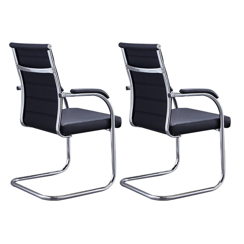 Silver Metal Modern Office Chair Mid and High Back Mesh and Leather Conference Chair