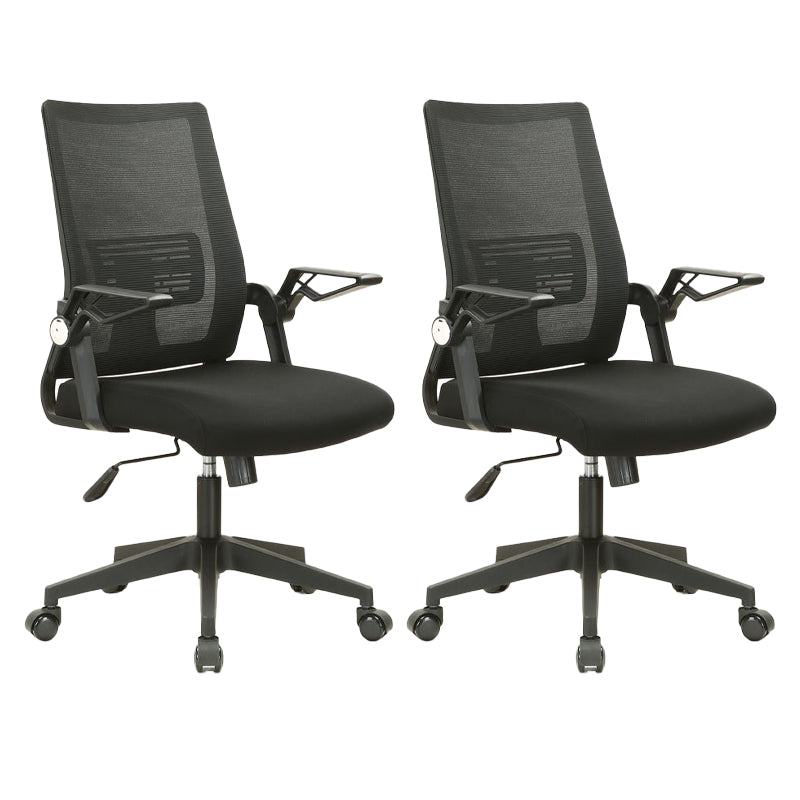 Black Nylon Modern Conference Chair Mid-Back and High Back Mesh Office Chair