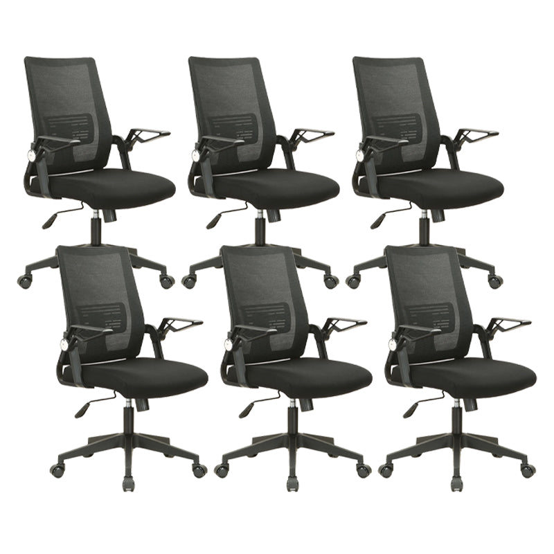 Black Nylon Modern Conference Chair Mid-Back and High Back Mesh Office Chair