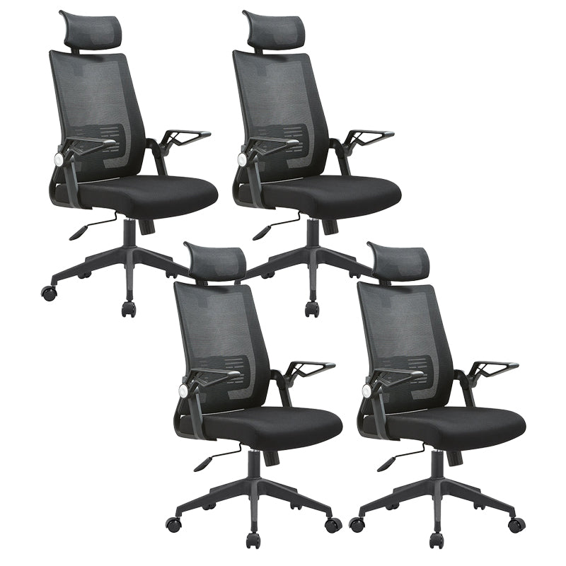 Black Nylon Modern Conference Chair Mid-Back and High Back Mesh Office Chair