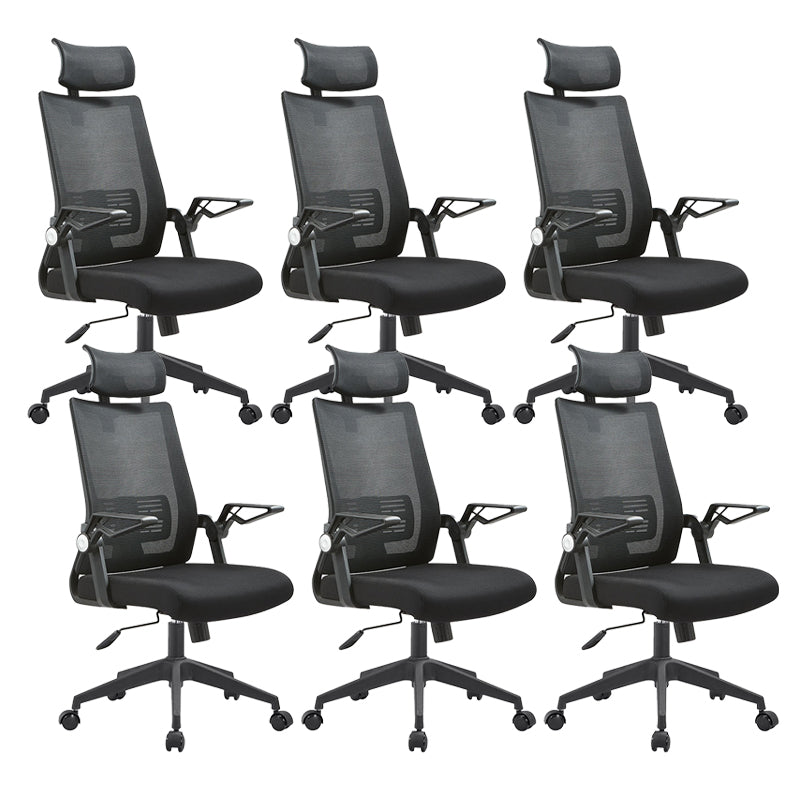 Black Nylon Modern Conference Chair Mid-Back and High Back Mesh Office Chair