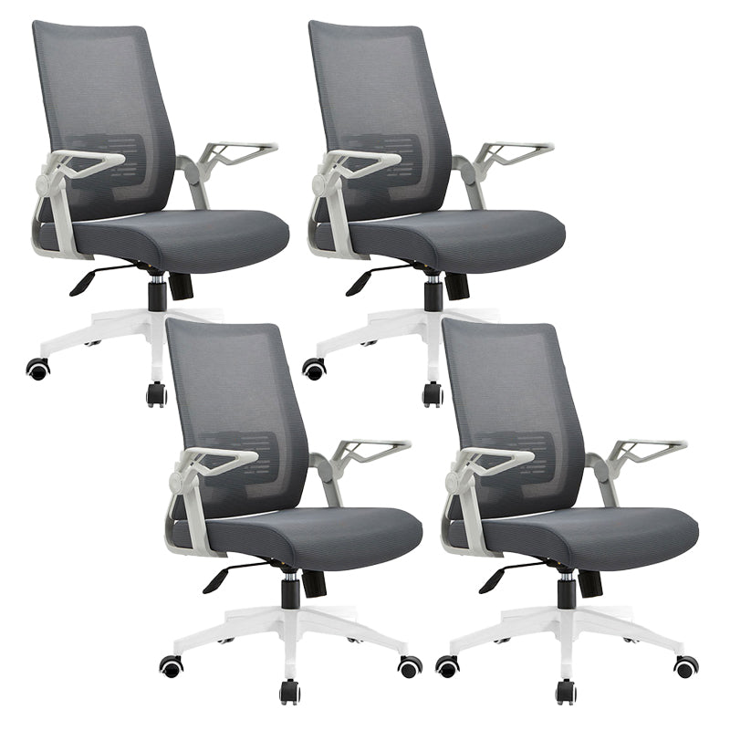 Black Nylon Modern Conference Chair Mid-Back and High Back Mesh Office Chair