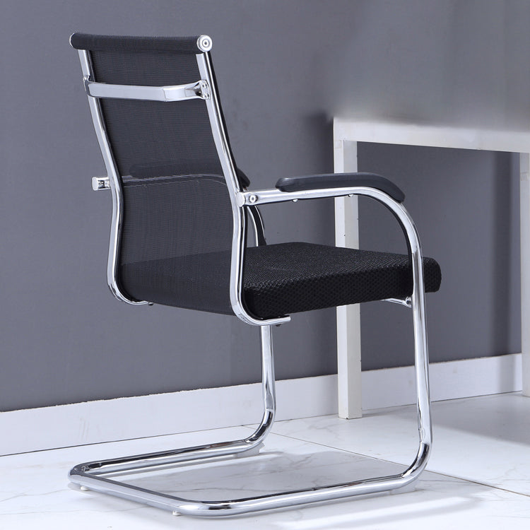 Silver Metal Modern Chair Mid-Back and High Back Breathable AirGrid Conference Chair