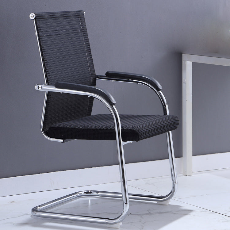 Silver Metal Modern Chair Mid-Back and High Back Breathable AirGrid Conference Chair