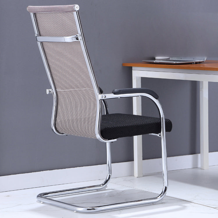 Silver Metal Modern Chair Mid-Back and High Back Breathable AirGrid Conference Chair