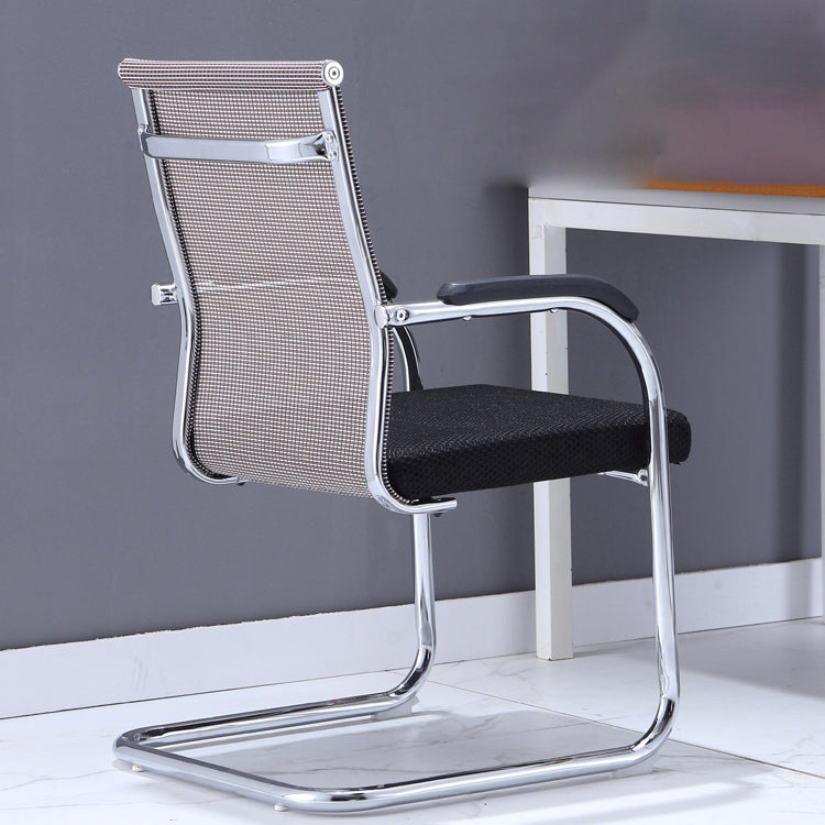 Silver Metal Modern Chair Mid-Back and High Back Breathable AirGrid Conference Chair