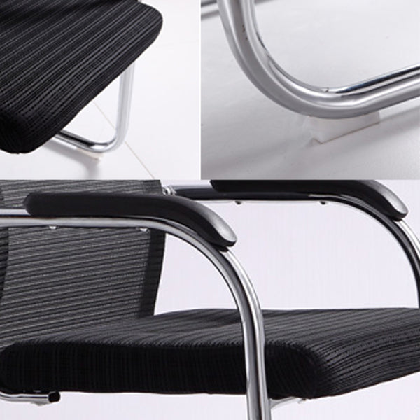 Silver Metal Modern Chair Mid-Back and High Back Breathable AirGrid Conference Chair