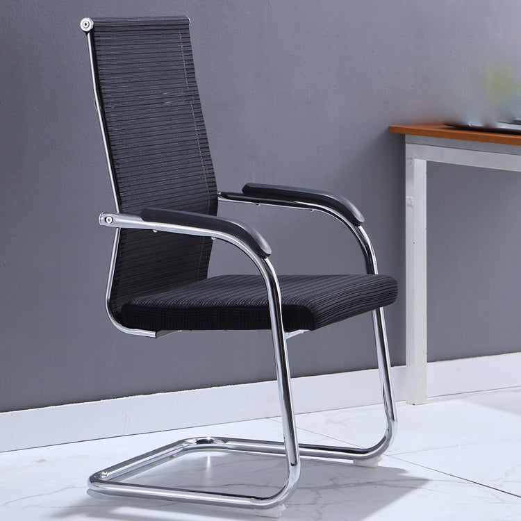 Silver Metal Modern Chair Mid-Back and High Back Breathable AirGrid Conference Chair