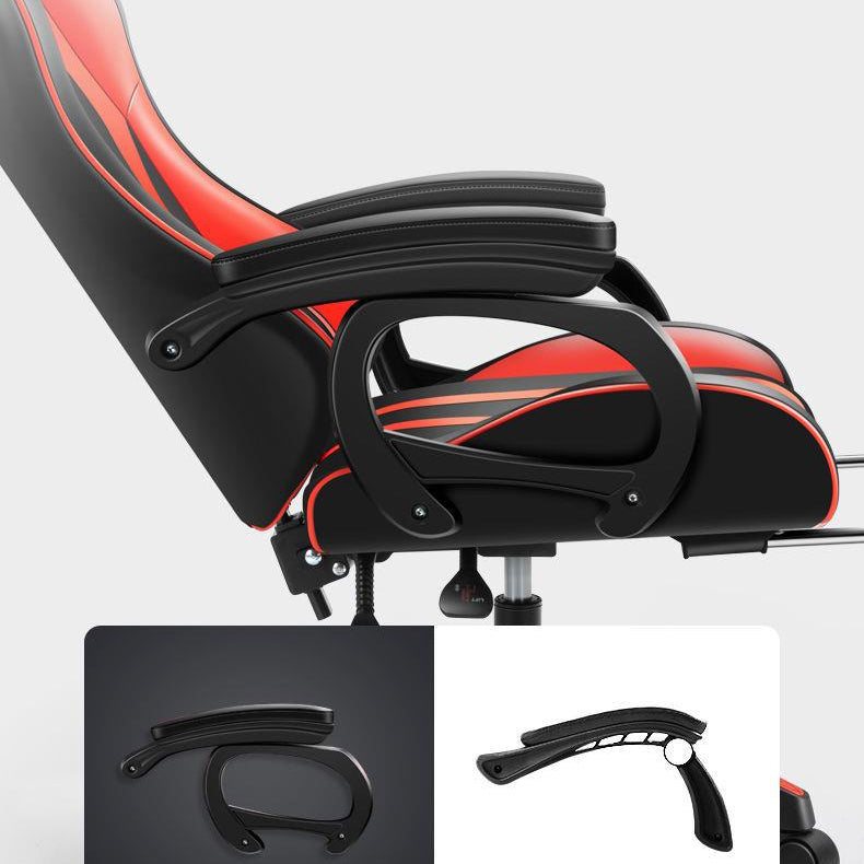 Swivel Gaming Chair with Black Nylon Frame Modern Computer Desk Chair with Wheels