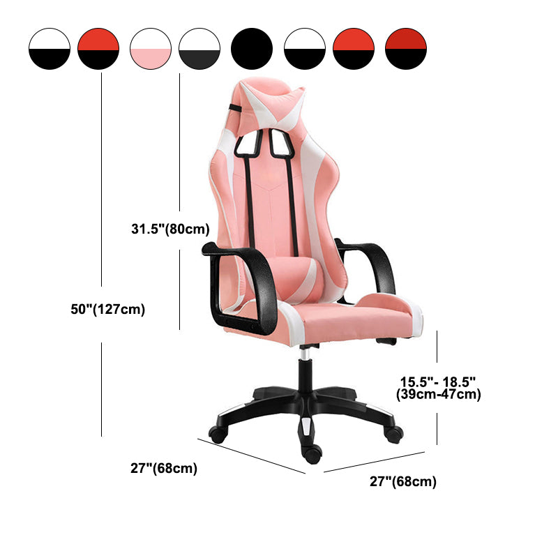 Swivel Gaming Chair with Black Nylon Frame Modern Computer Desk Chair with Wheels