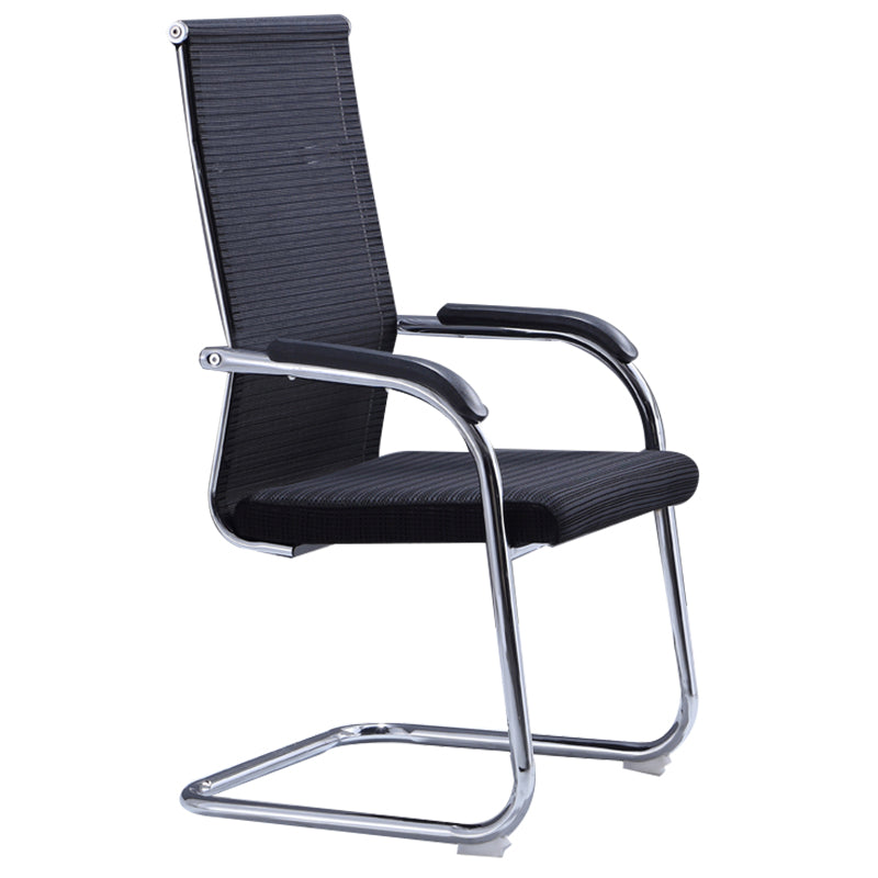 Modern Black and Orange Steel Desk Chair with Mid and High Back Home Office Chair