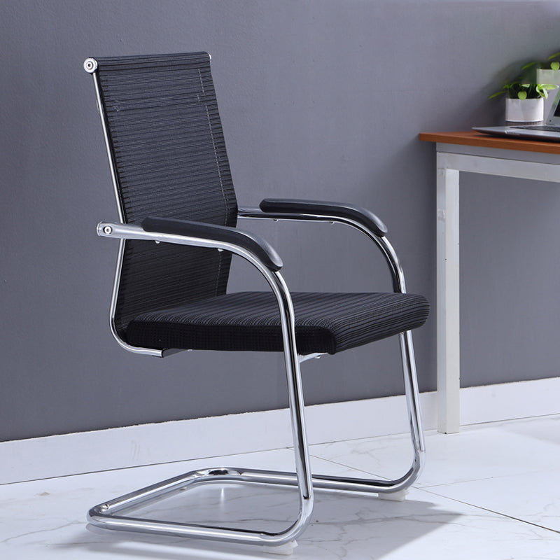 Modern Black and Orange Steel Desk Chair with Mid and High Back Home Office Chair