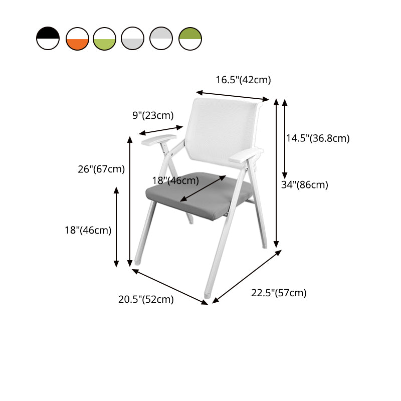 Mid Back Mesh Conference Chair Ergonomic Fixed Arms Office Chair