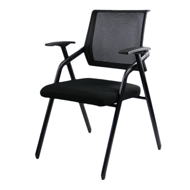 Black Metal Frame Modern Conference Chair Mid Back Computer Office Chair with Arms