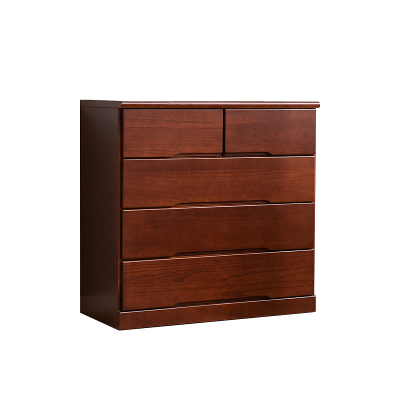 Modern Solid Wood Chest Bedside Storage Chest with Drawers and Doors