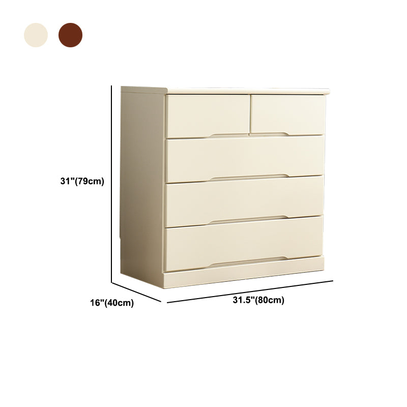 Modern Solid Wood Chest Bedside Storage Chest with Drawers and Doors