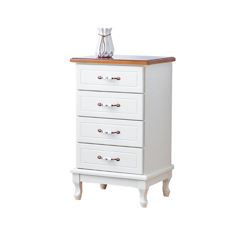 Modern Style Wooden Chest Bedside Storage Chest with Ceramic Handle