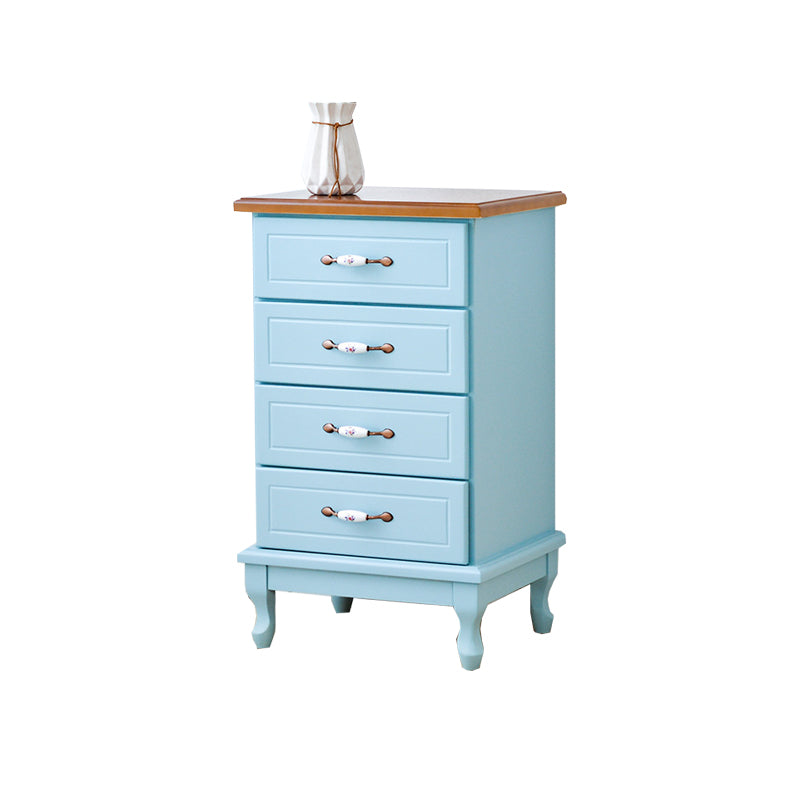 Modern Style Wooden Chest Bedside Storage Chest with Ceramic Handle