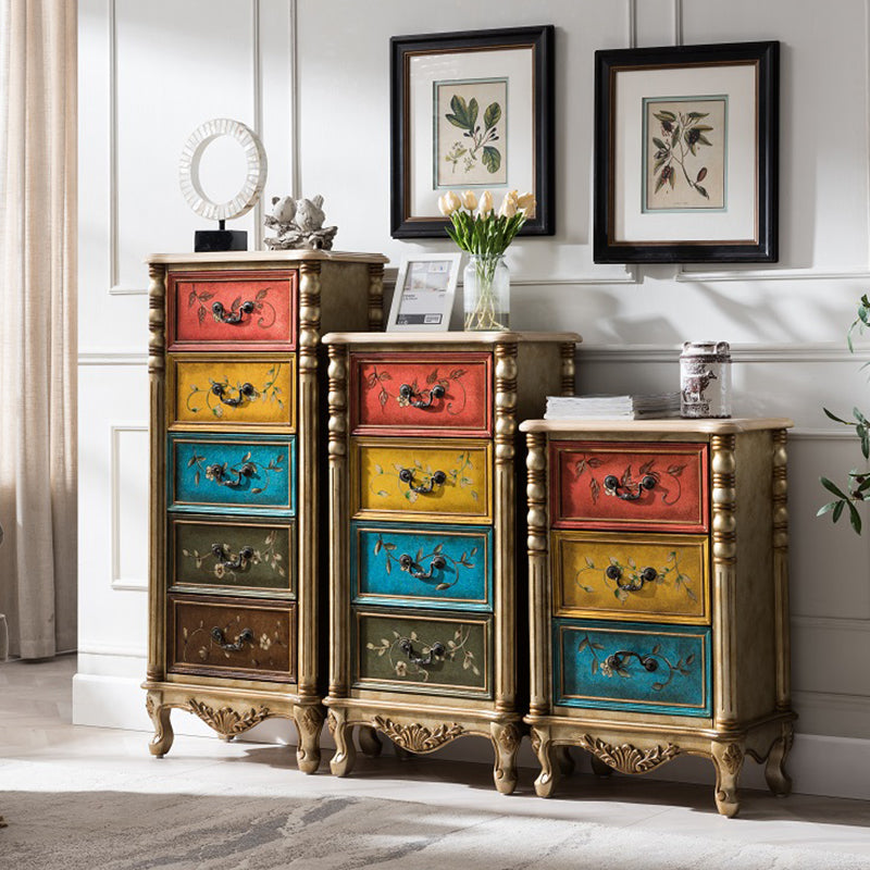 Traditional Style Lingerie Chest Vertical Storage Chest with 3 / 4 Drawers