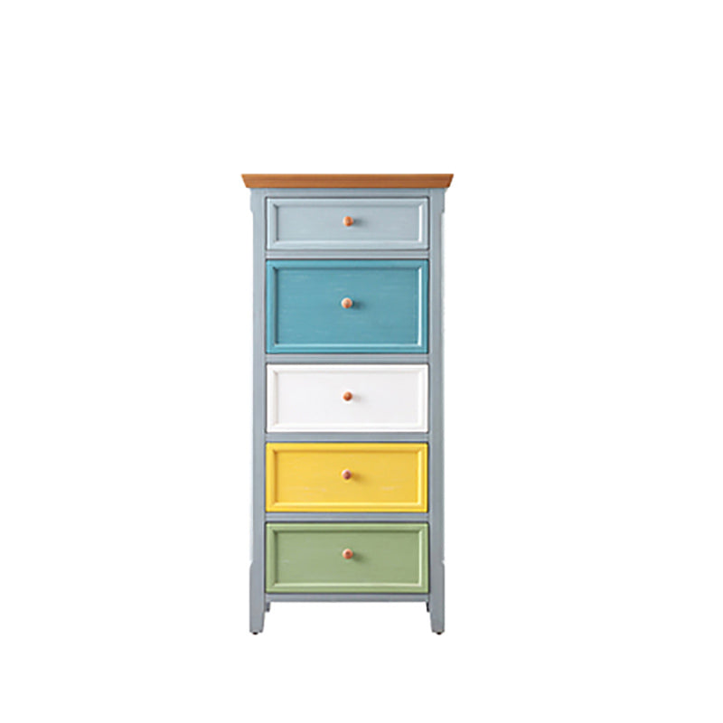 Traditional Solid Wood Chest Bedroom Storage Chest with Multi Drawers