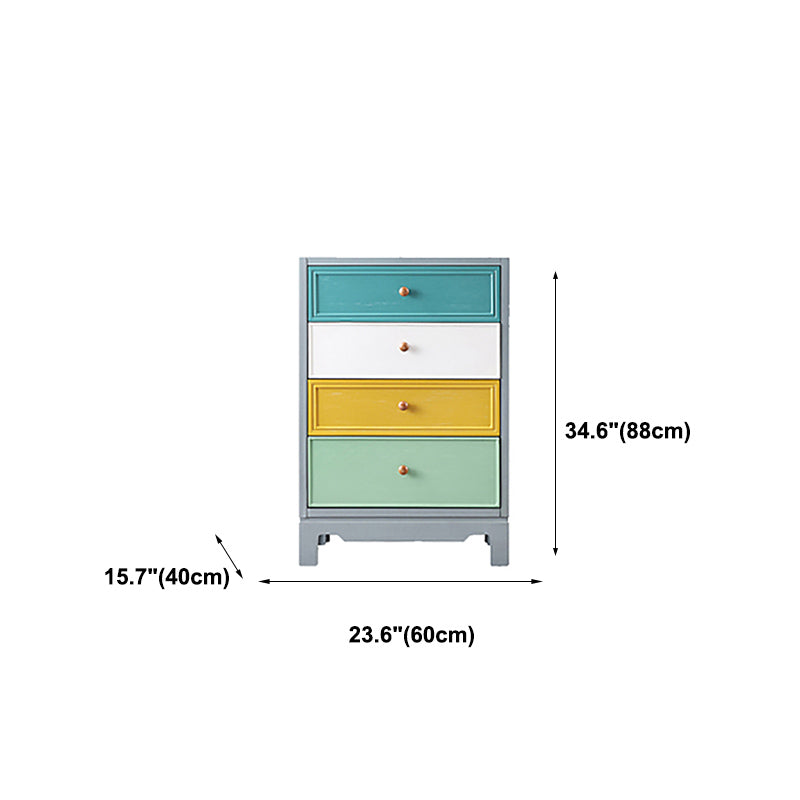 Traditional Solid Wood Chest Bedroom Storage Chest with Multi Drawers