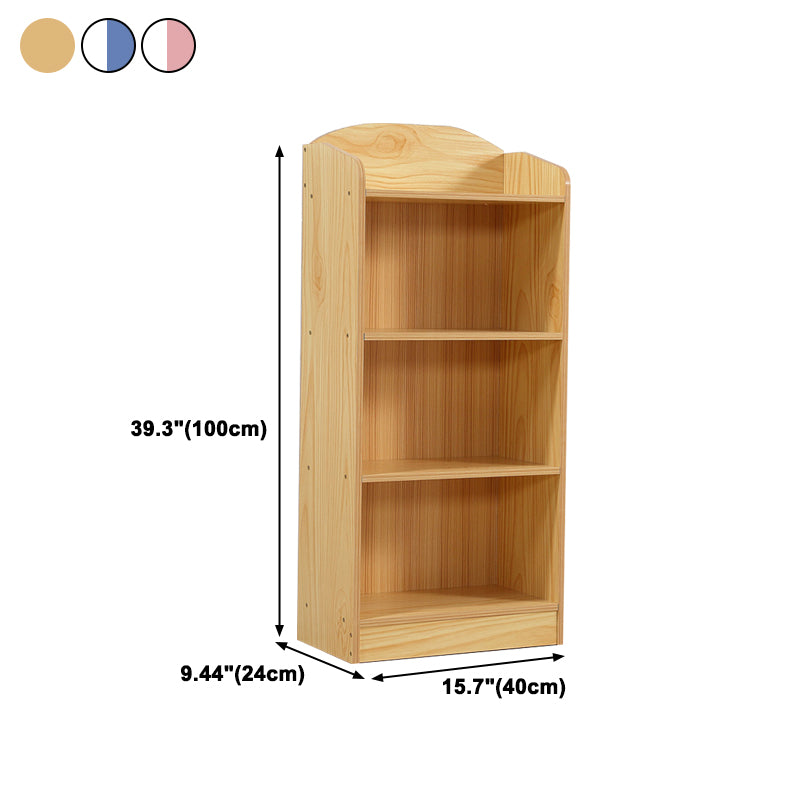 Modern Style Bookcase Wood Closed Back Bookshelf for Home Office