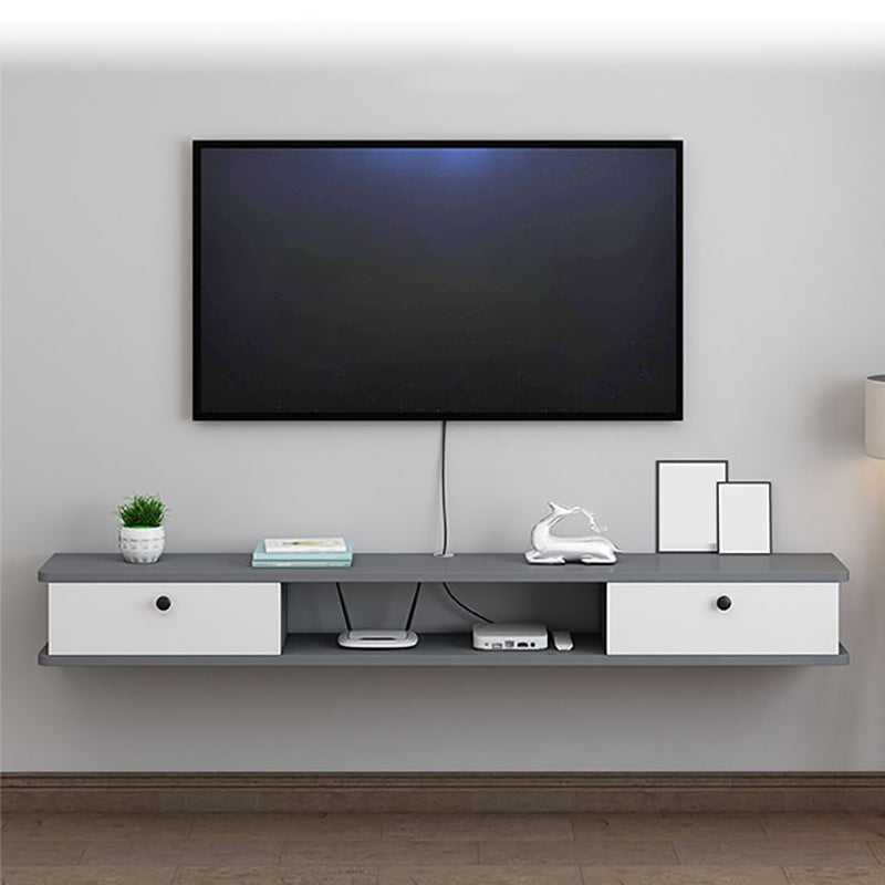 Engineered Wood TV Stand Modern Wall-mounted TV Cabinet with 2 Doors