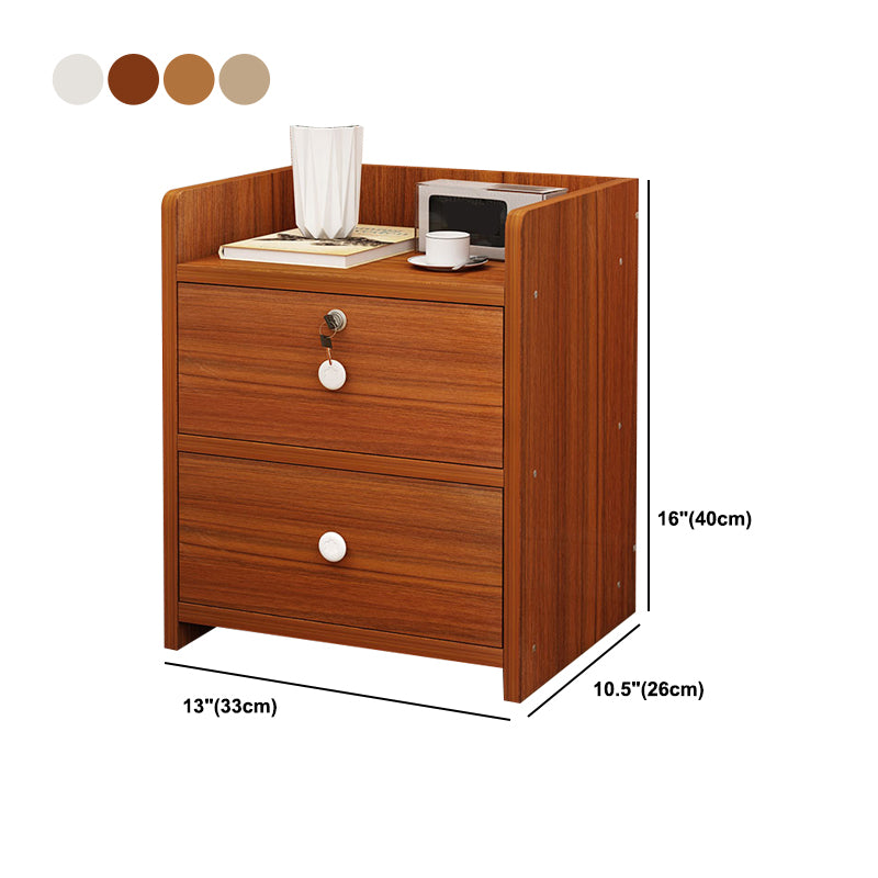 Modern Wood Nightstand 40" Tall Bedside Cabinet with Drawer and Legs