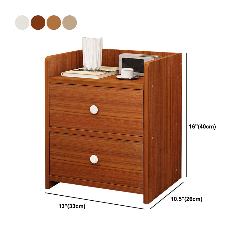 Modern Wood Nightstand 40" Tall Bedside Cabinet with Drawer and Legs