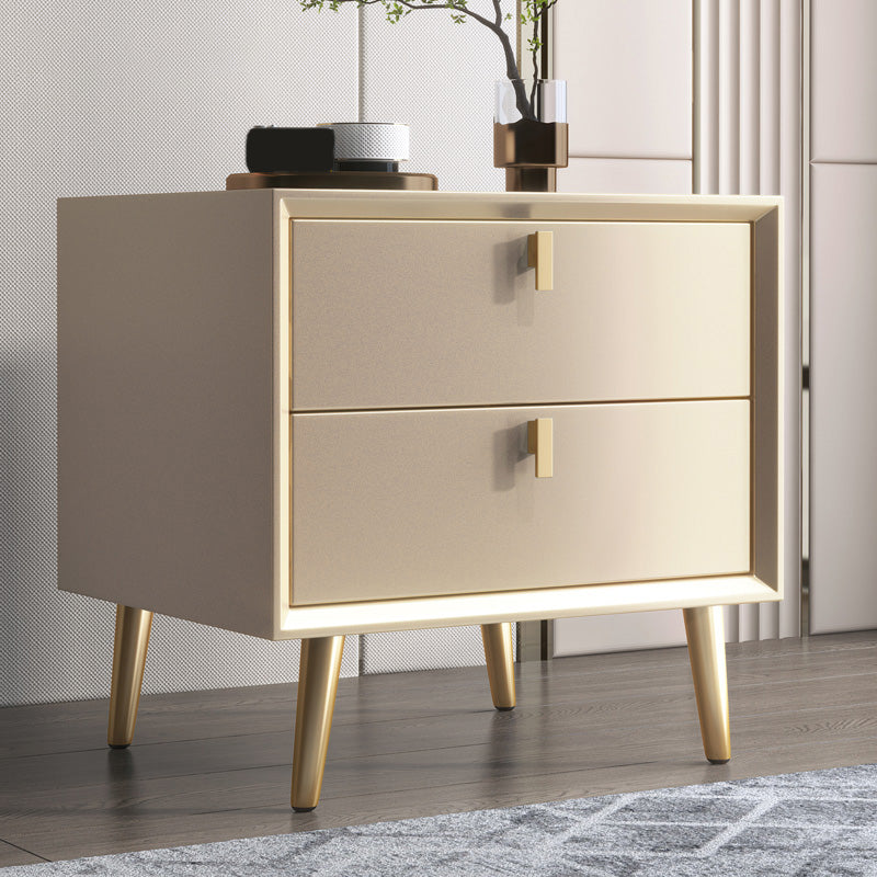 2- Drawer Nightstand 16" Wide Modern Accent Table Nightstand with Legs