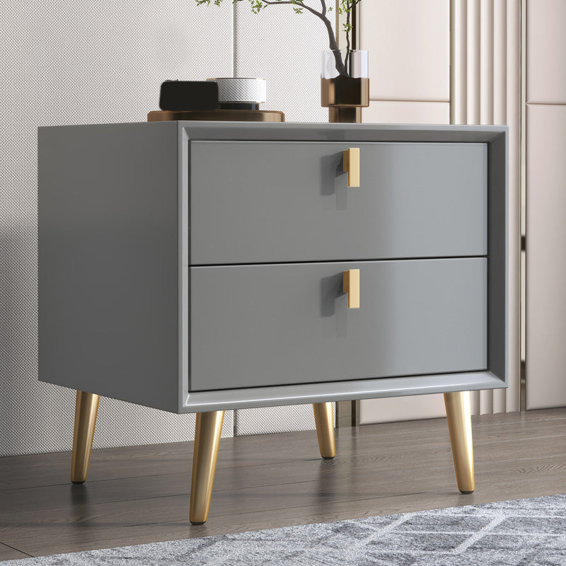 2- Drawer Nightstand 16" Wide Modern Accent Table Nightstand with Legs