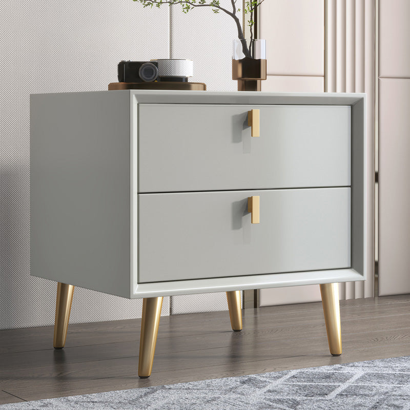 2- Drawer Nightstand 16" Wide Modern Accent Table Nightstand with Legs