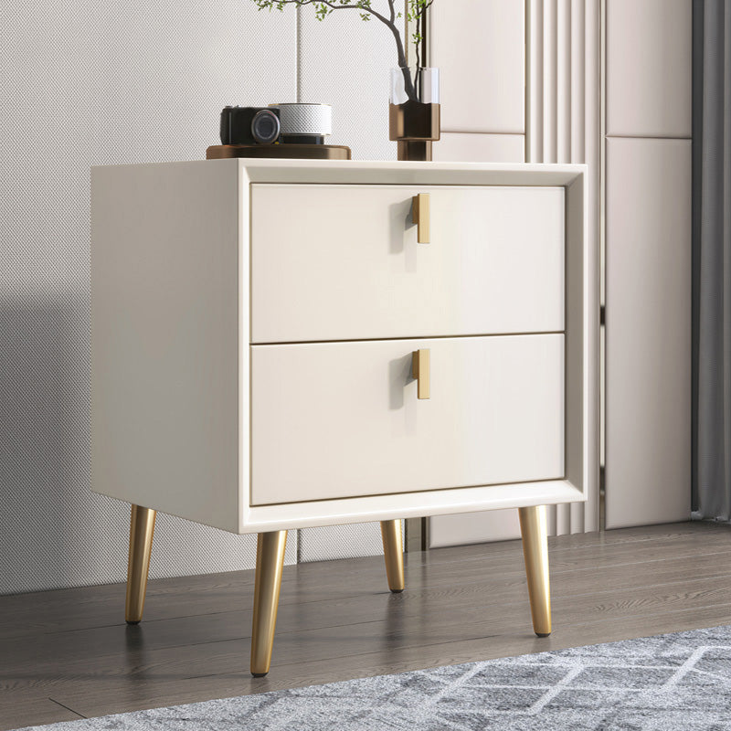 2- Drawer Nightstand 16" Wide Modern Accent Table Nightstand with Legs