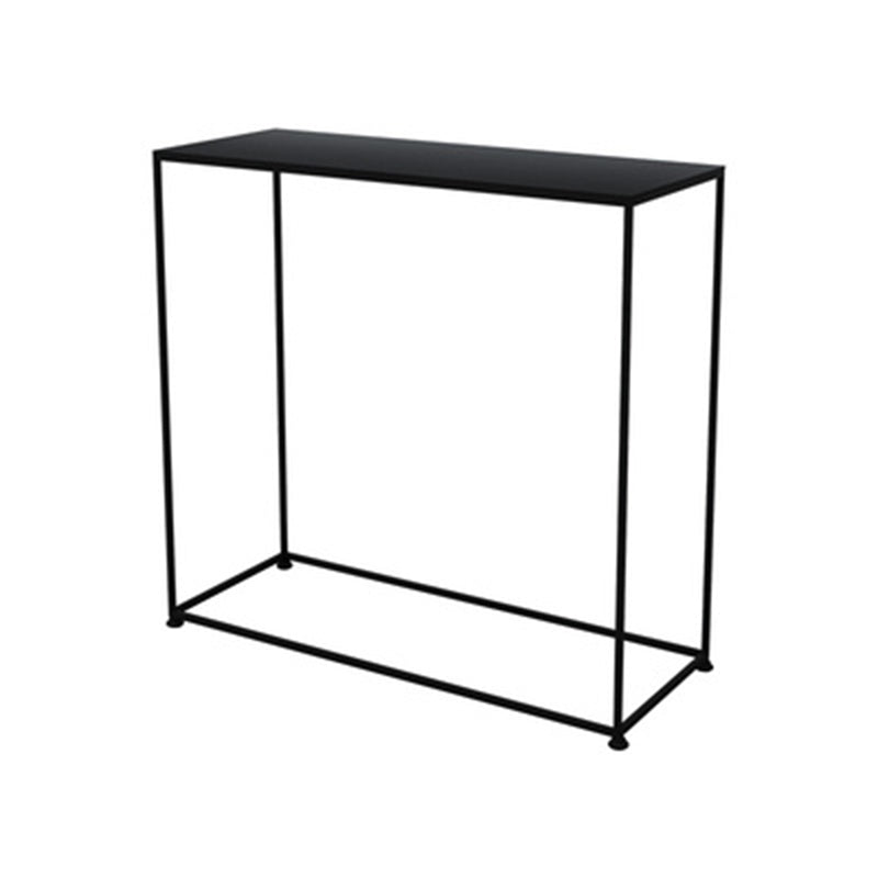 Ironcraft Sofa Console Table, 23.62" Hall Console Accent Table in White/Black