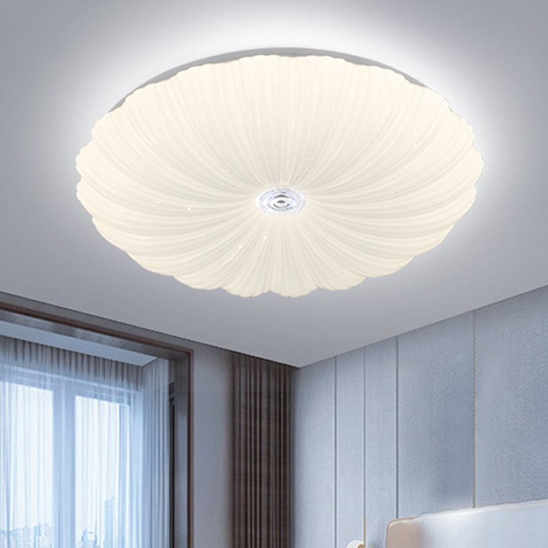 White Flush Mount Lamp Modern Simple Style Flush Mount Ceiling Light for Living Room