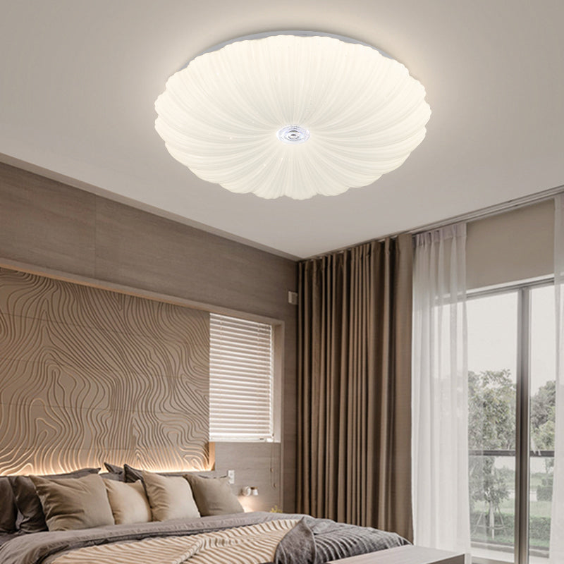 White Flush Mount Lamp Modern Simple Style Flush Mount Ceiling Light for Living Room