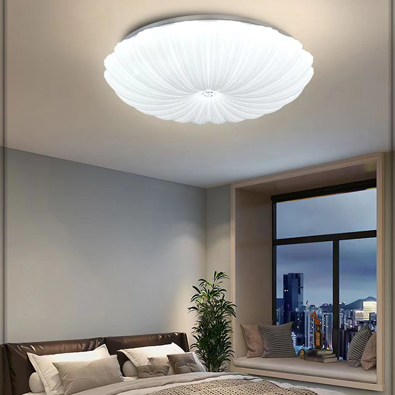 White Flush Mount Lamp Modern Simple Style Flush Mount Ceiling Light for Living Room