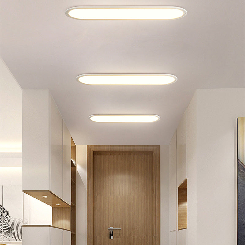 White Flush Light Modern Simple Flush Mount Ceiling Lamp for Living Room