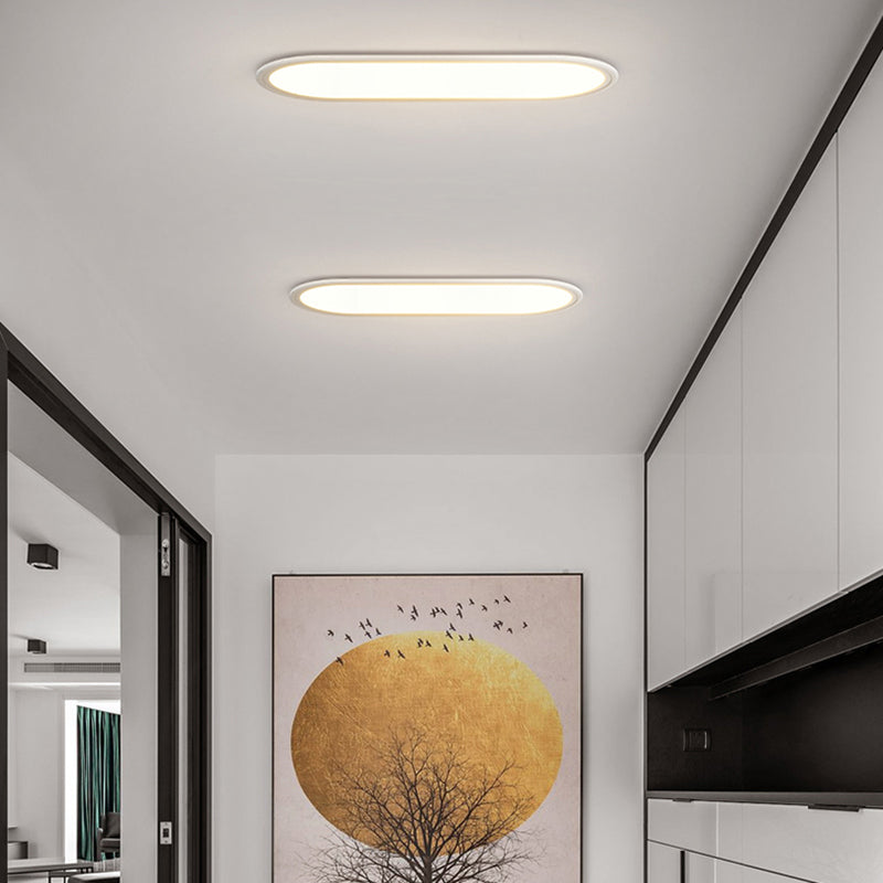 White Flush Light Modern Simple Flush Mount Ceiling Lamp for Living Room