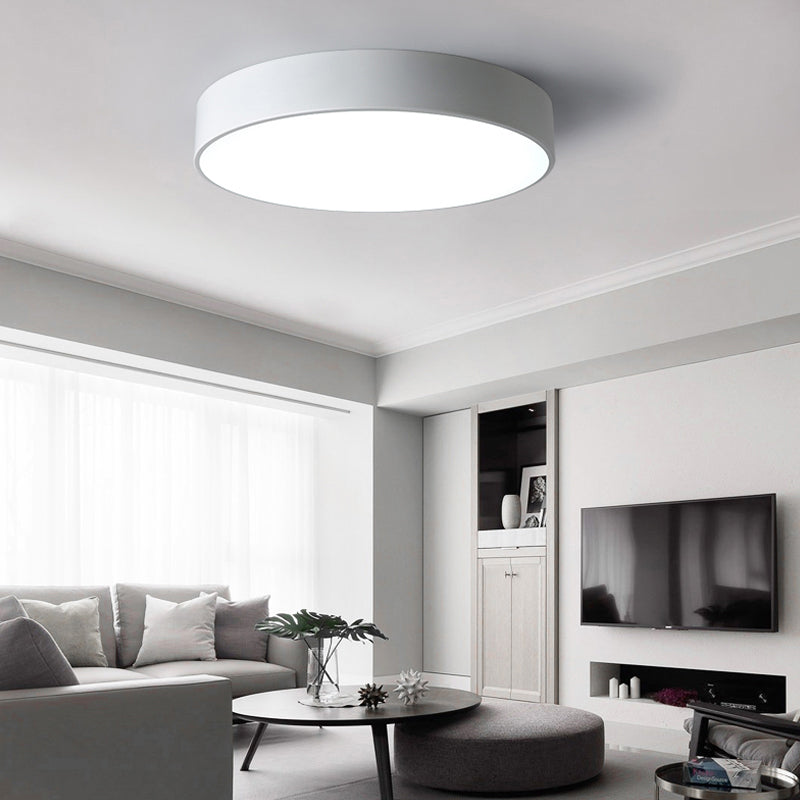 Modern Simple Style Flush Mount Ceiling Lamp Circle Flush Light for Living Room