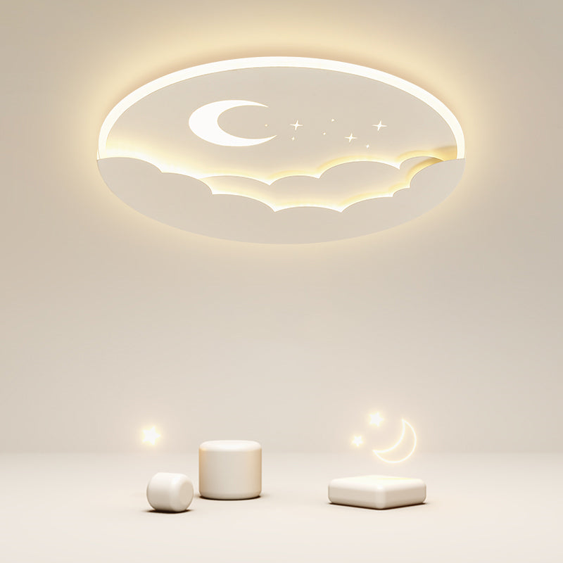 Modern Flush Mount Light Fixtures Circle Flush Light for Kids Room