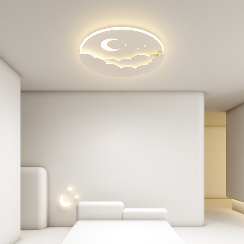 Modern Flush Mount Light Fixtures Circle Flush Light for Kids Room