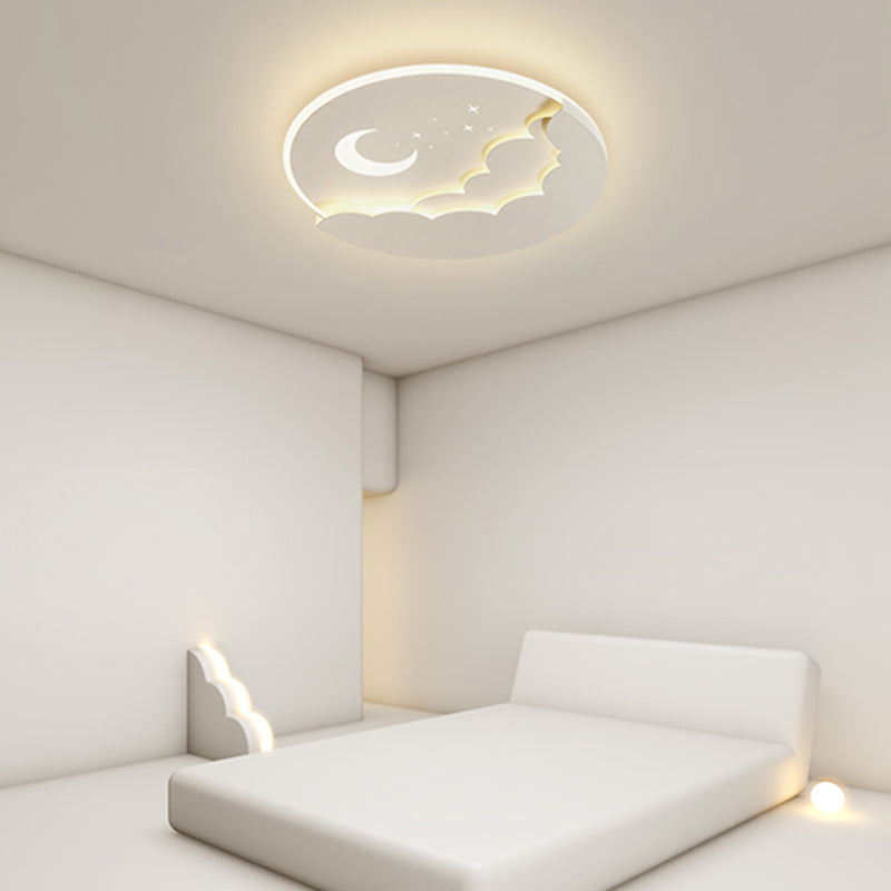 Modern Flush Mount Light Fixtures Circle Flush Light for Kids Room